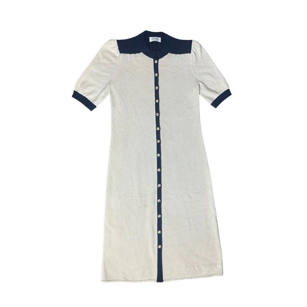 Vintage St. John for I. Magnin Knit Dress Prairie Cottagecore Preppy Rare Ware